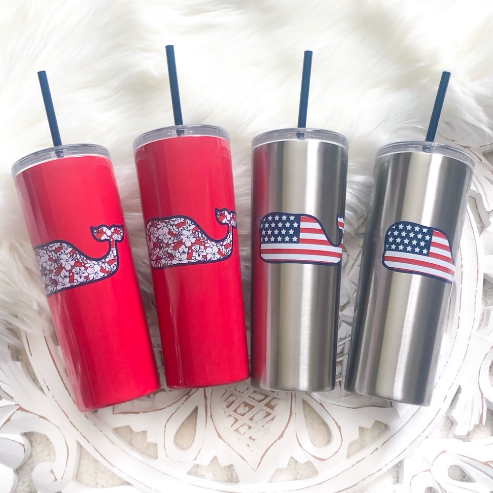 🆕 NWT Set of 4 Vineyard Vines for Target Tumblers